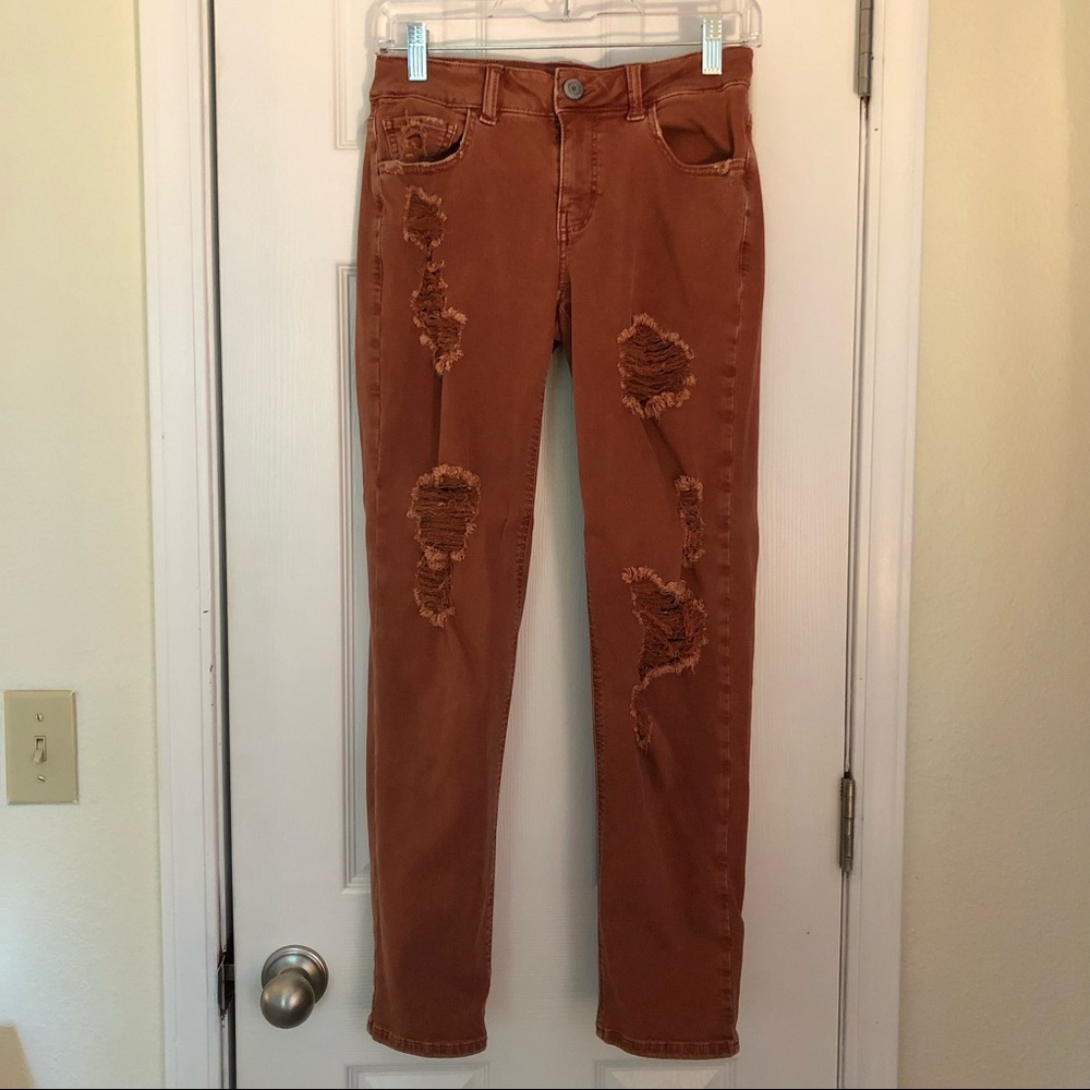 Rust/Rose American Eagle super stretch jeans